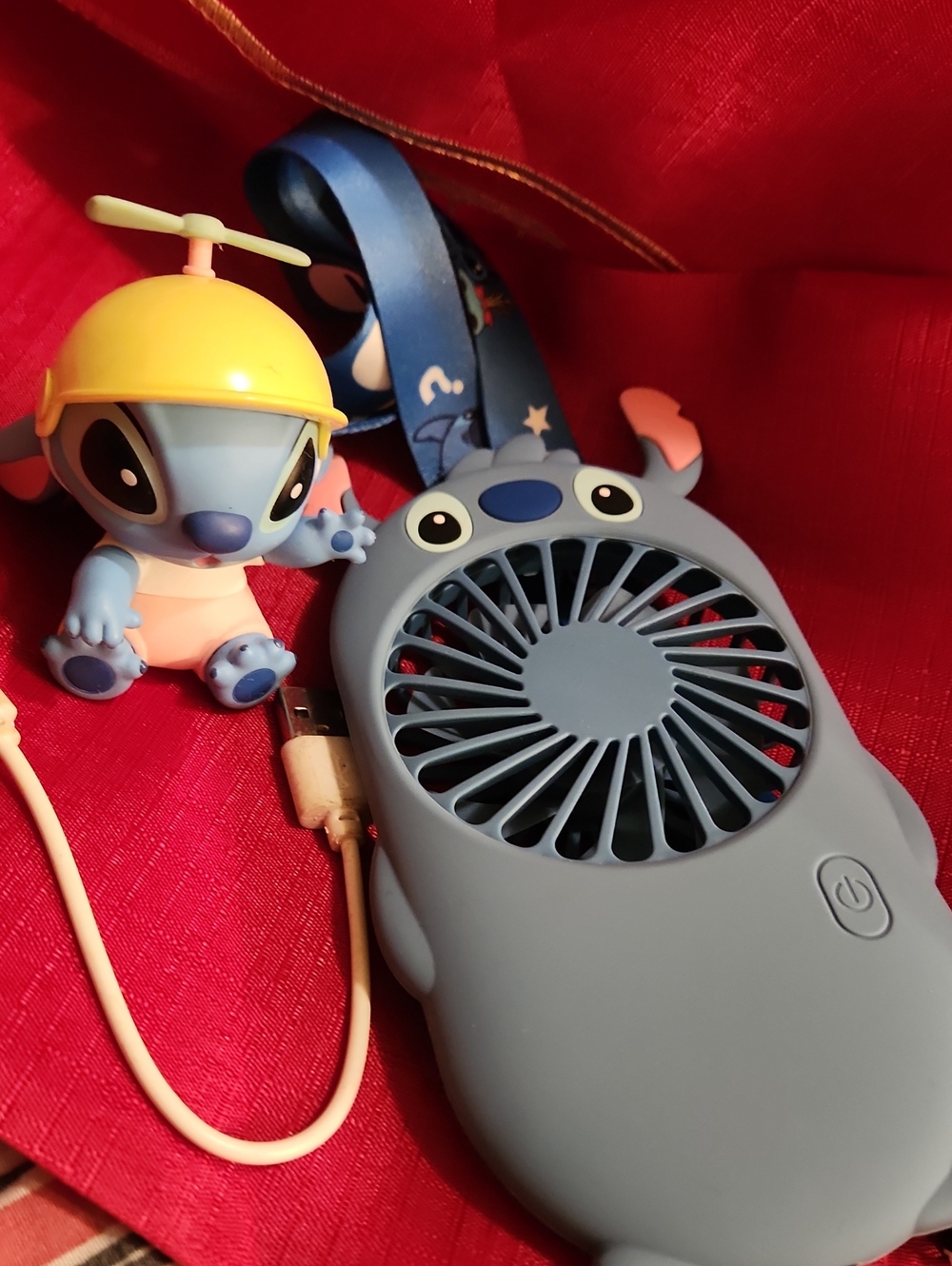 Stitch Character Portable USB Fan - Blue